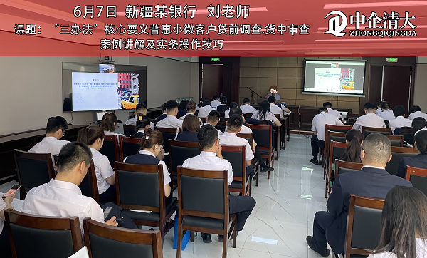 新疆某銀行——《“三辦法”核心要義普惠小微客戶貸前調(diào)查.貨中審查案例講解及實(shí)務(wù)操作技巧》